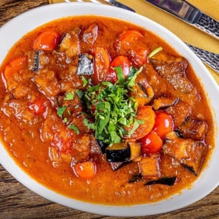 Eggplant Cherry Tomato Curry Signature (Gluten Free, Vegan)
